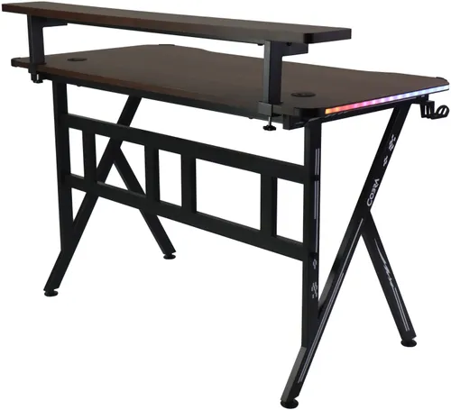 Biurko gamingowe COBRA CRF4012 RGB Brązowy