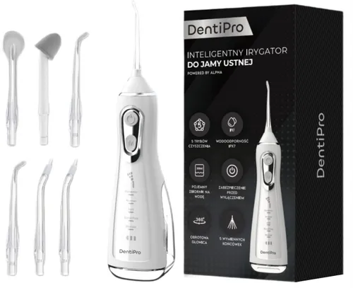 Irygator do zębów ALPHA DentiPro SWF-01 Biały