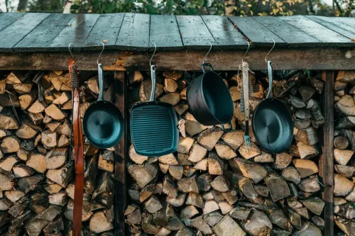 SKOTTSBERG Cast Iron 34 cm - patelnia / wok żeliwny na ognisko nieprzywierający