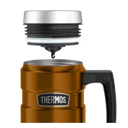 Podróżny kubek z uchwytem 470 ml Thermos Stainless King™ - copper