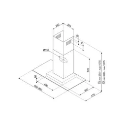 Вытяжка Smeg KBT900VE нержавеющая сталь