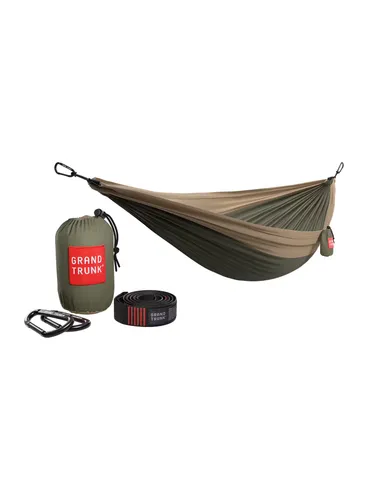 Hamak turystyczny Grand Trunk Double Deluxe Parachute Nylon - olive/khahi