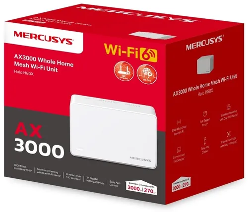 Router MERCUSYS Halo H80X 2.4 / 5 GHz (DualBand), Wi-Fi Mesh