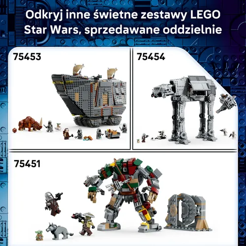 LEGO Star Wars 75454 Mandalorian AT-AT Resztek Imperium, zestaw klocków 10+