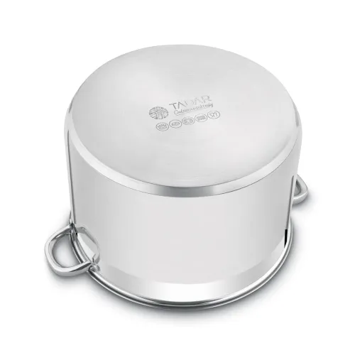 Garnek prosty ze stali nierdzewnej z pokrywką Tadar 29 litrów