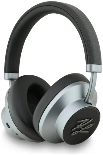 Słuchawki nauszne KARL LAGERFELD Grained Initials Bluetooth ANC Czarny