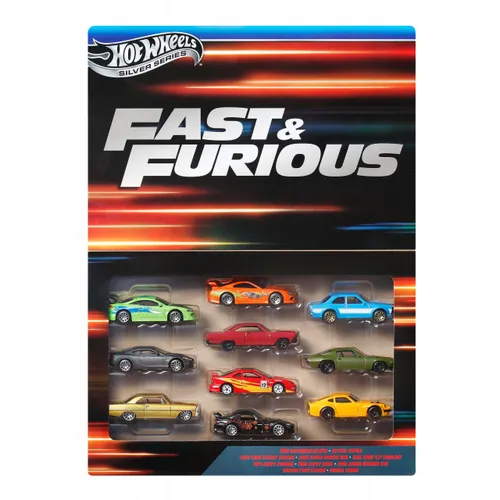 Hot Wheels Fast & Furious Szybcy i wściekli Samochodziki 10-pak JCT92