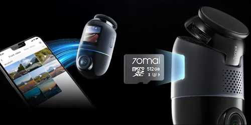 Wideorejestrator 70MAI X800 4K Dual Set +karta pamięci 256GB
