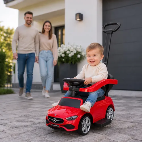 Jeździk Mercedes 4w1 chodzik, pchacz c-class 63 amg, jeździdełko dla dzieci, autko