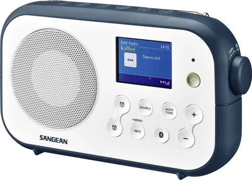 Radioodbiornik Sangean TRAVELLER 420 DPR-42BT Radio FM DAB+ Bluetooth Biało-niebieski