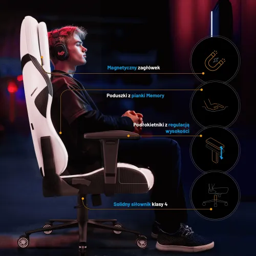 Fotel DIABLO CHAIRS X-One 2.0 Prime Biało-czarny