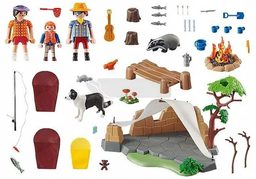 PLAYMOBIL FamilyFun 70743 Rodzina na kempingu