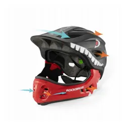 Kask rowerowy dziecięcy fullface szczękowy 2w1 odpinana szczęka rozmiar "M"