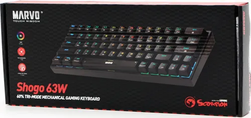 Klawiatura MARVO Shogo 63W Czarny