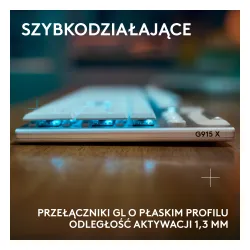 Klawiatura mechaniczna Logitech G915 X Lightspeed Tactile US INTL Biały