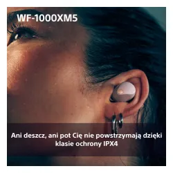 Słuchawki bezprzewodowe Sony WF-1000XM5 ANC Dokanałowe Bluetooth 5.3 Smoky Pink