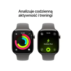 Apple Watch Series 11 GPS + Cellular 46mm Tytan Naturalny Pasek sportowy Górska szarość S/M