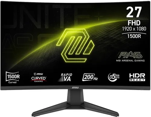 Monitor MSI Mag 276CF E20 27" 1920x1080px VA 200Hz 0.5 ms [GTG] Curved
