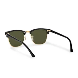 Okulary przeciwsłoneczne Ray-Ban Clubmaster 0RB3016 W0365 Black/Green Classic