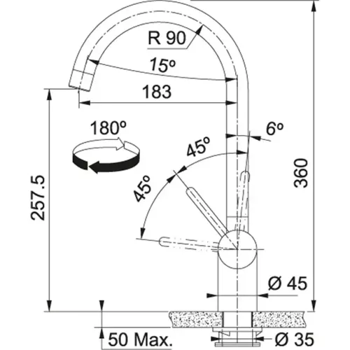 Bateria Franke Leda Stal szlachetna
