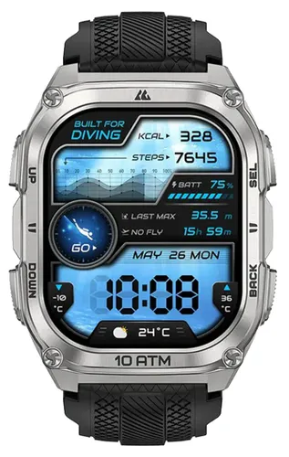 Smartwatch KOSPET Tank M4 Srebrny