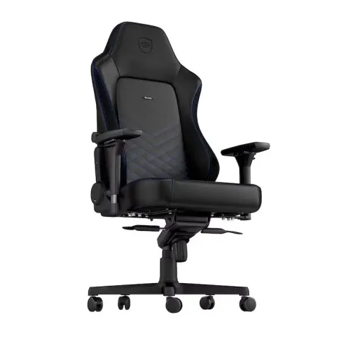 Fotel Noblechairs HERO Black Blue Gamingowy do 150kg Skóra ECO Czarno-niebieski