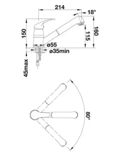 Bateria Blanco Daras-S 517740 Kawowy Wygląd silgranitu