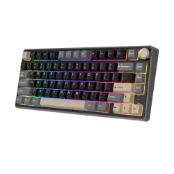 Klawiatura mechaniczna Royal Kludge RK-R75 Phantom Silver Switch Czarno-Szary