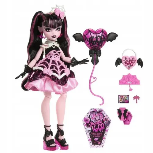 zestaw VMA748871 + VMA771762 (Lalka Mattel Monster High Straszysłodkie urodziny Draculaura Lalka JBG74 + Lalka MONSTER HIGH Scary Sweet Birthday Cupid Asteria JBG77)