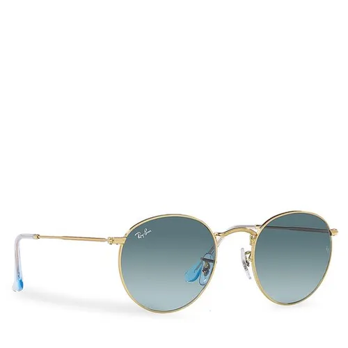 Okulary przeciwsłoneczne Ray-Ban Round Metal 0RB3447 001/3M Gold/Blue Gradient Grey - Rozmiar (EU) 50