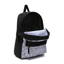 Okul için Vans Girls Realm Çocuk Sırt Çantası-dalmatian black / white