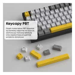 Klawiatura mechaniczna Ajazz AK820 Sea Salt Switch Czarno-Szary