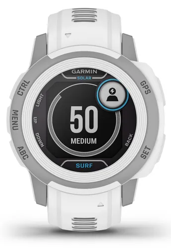 Смарт-часы Garmin Instinct 2s Solar Surf 40mm GPS серый / белый