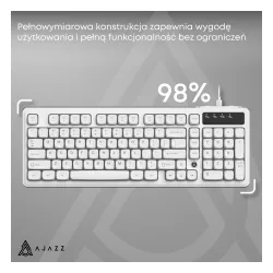 Klawiatura membranowa Ajazz AF98 Biały