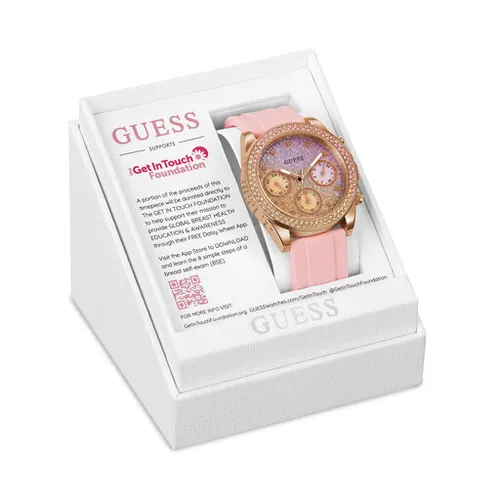 Розовые часы Guess Crystal GW0032L4