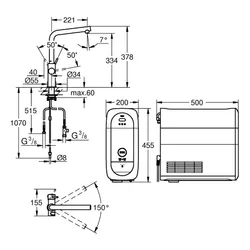 Bateria GROHE Blue Home 31454KS1 z filtrem Aksamitna czerń