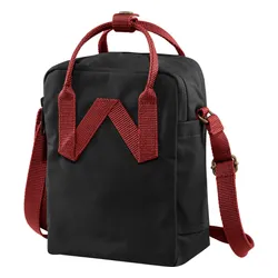 Geantă de umăr compactă Kanken Sling Fjallraven-negru / roșu Bou