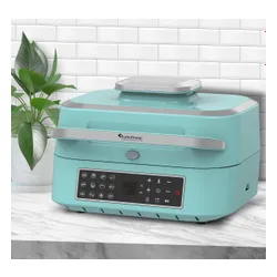 Air Fryer Frytkownica beztłuszczowa TURBOTRONIC TT-AG700 Turkusowy 5.5l cyfrowy panel sterowania