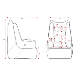 Fotel DIABLO CHAIRS X-Bager Czarno-Czerwony