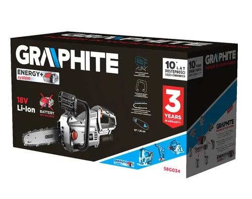 Аккумуляторная цепная пила Graphite 58G034