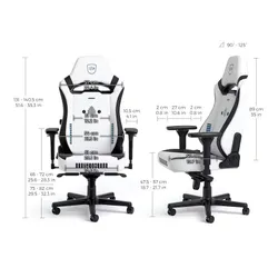 Fotel Noblechairs HERO ST Stormtrooper Edition Gamingowy do 150kg Skóra ECO High Tech Biało-czarny