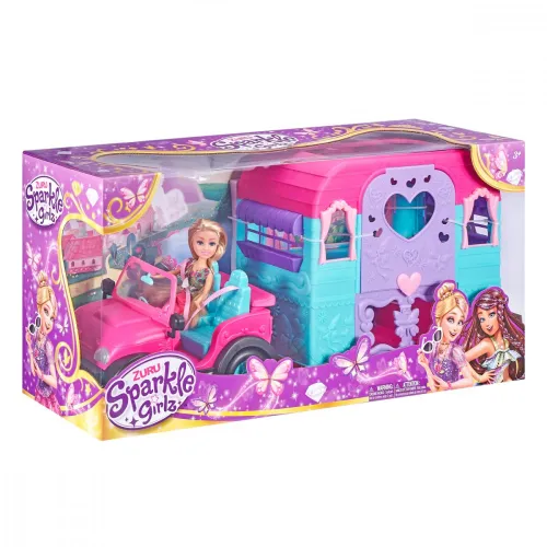 ZURU Sparkle Girlz Doll 10,5 дюймов Джип с караваном