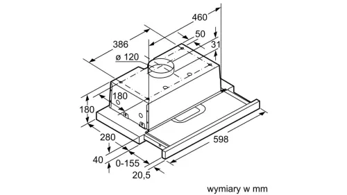 Okap Bosch DFT63AC50 Srebrny