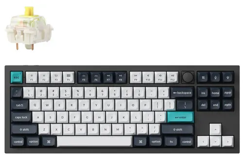 Klawiatura KEYCHRON Q3 Max Wireless Switch Gateron Jupiter Red Czarno-biało-niebieski