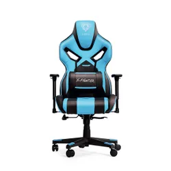 Fotel Diablo Chairs X-Fighter Normal Size Gamingowy do 150kg Skóra ECO Czarno-niebieski