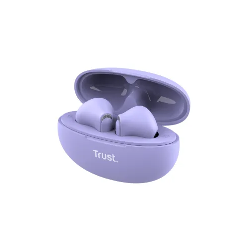 Słuchawki bezprzewodowe Trust Yavi ENC Douszne Bluetooth Fioletowy
