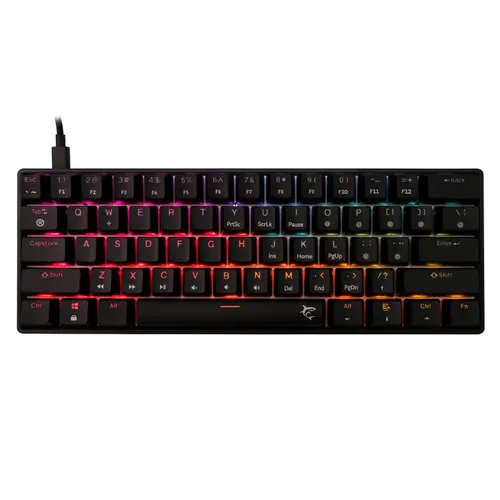 Klawiatura gamingowa White Shark Shinobi Red przewodowa mechaniczna podświetlana czarna