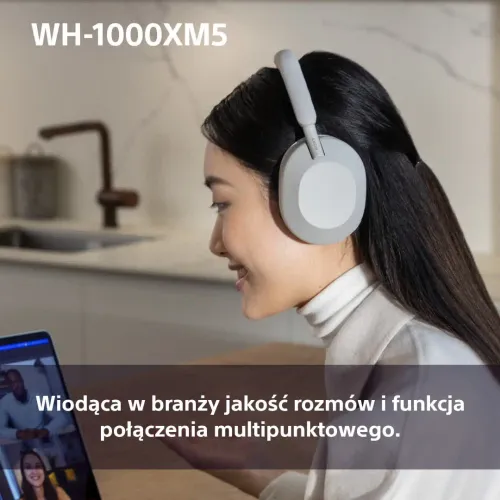 Słuchawki bezprzewodowe Sony WH-1000XM5 ANC Nauszne Bluetooth 5.2 Smoky Pink