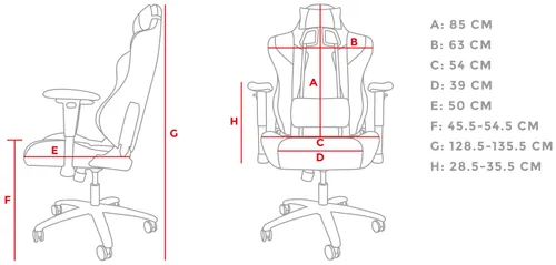 Fotel gamingowy GENESIS Nitro 770 Czarno-czerwony