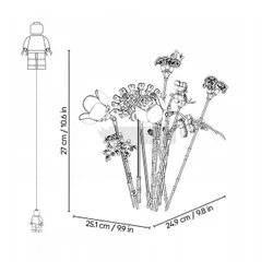 LEGO BOTANICAL 11507 Bukiet kwiatów Olivii Rodrigo, zestaw klocków 9+
